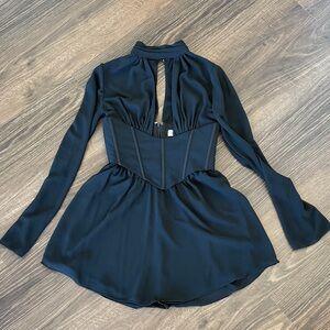 OhPolly Elegant Black Women's Dress